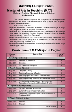 MASTERAL PROGRAMS