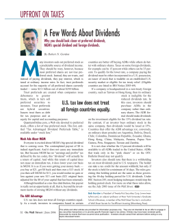 A Few Words About Dividends - Twenty