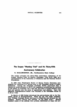 The Scopes "Monkey Trial" and its Thirty