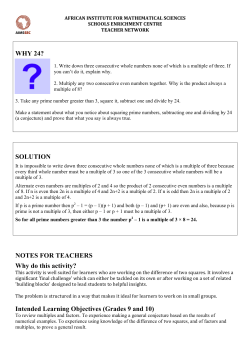 the Notes for Teachers. - Aiming High Teacher Network