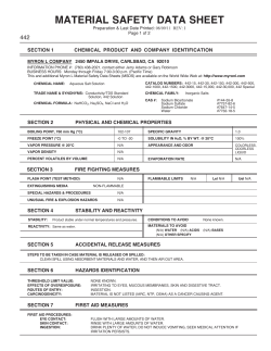 MATERIAL SAFETY DATA SHEET