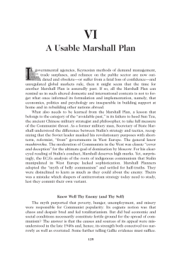 Chapter 6 - A Usable Marshall Plan