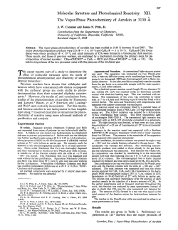 Molecular Structure and Photochemical