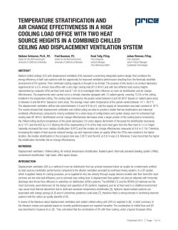TEMPERATURE STRATIFICATION AND AIR CHANGE