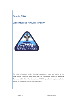 Scouts NSW Adventurous Activities Policy