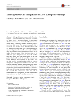 Differing views: Can chimpanzees do Level 2 perspective