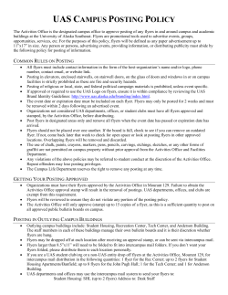 Bulletin Board Policy - University of Alaska Southeast