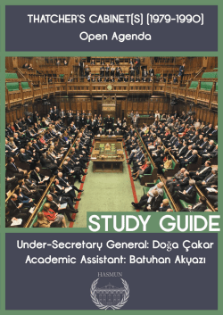 Thatcher`s Cabinet Study Guide
