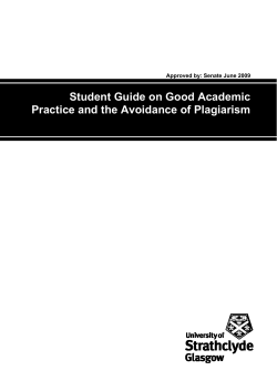 Student Guide on Good Academic Practice and the Avoidance of