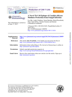 Mediates Protection from Fungal Infection Candida albicans A Novel