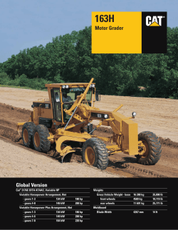 Specalog for 163H Motor Grader, AEHQ5510-01