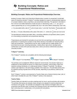 Ratios Overview - TI Education