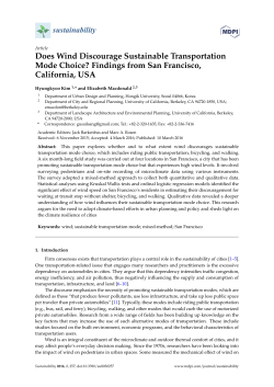 Does Wind Discourage Sustainable Transportation Mode Choice