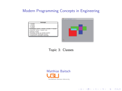 Modern Programming Concepts in Engineering