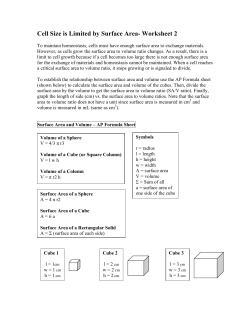 Cell Size is Limited by Surface Area
