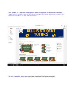 Bullis students run a free, peer tutoring program in which your