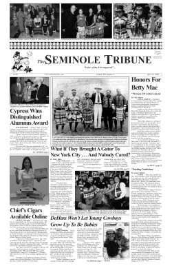 April 14 - Seminole Tribe of Florida