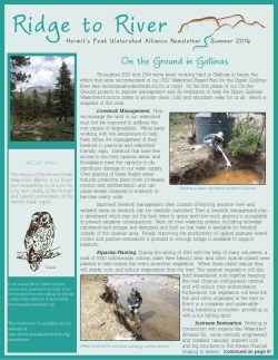 On the Ground in Gallinas - Hermit`s Peak Watershed Alliance