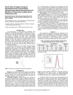 Novel Class of Organic-Inorganic Nanohybrids from