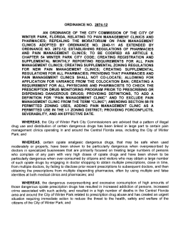 AN ORDINANCE OF THE CITY COMMISSION