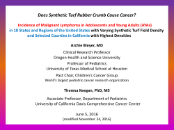 Epidemiologic Evidence Argues Against Cancer from Synthetic Turf