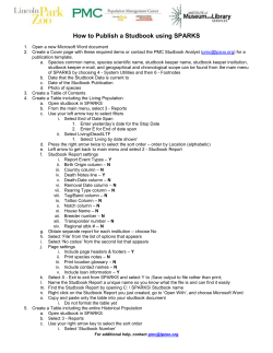 How to Publish a Studbook using SPARKS