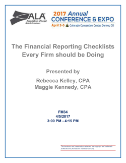 The Financial Reporting Checklists Every Firm should be Doing