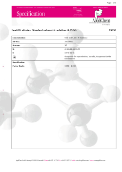 Lead(II) nitrate - Standard volumetric solution (0.05 M