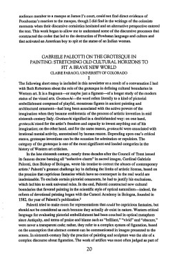 Gabriele Paleotti on the Grotesque in Painting: Stretching Old