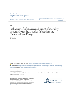 Probability of infestation and extent of mortality associated with the