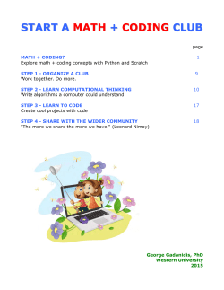 start a math + coding club