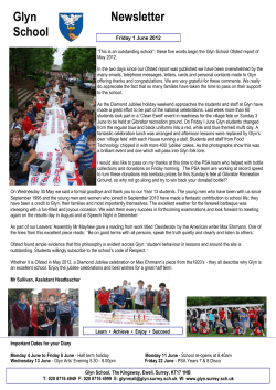 Newsletter Glyn School