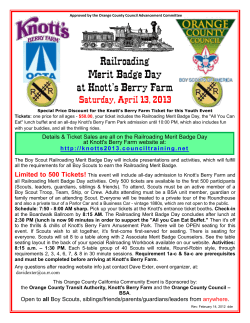 Railroading Merit Badge Day at Knott`s Berry Farm