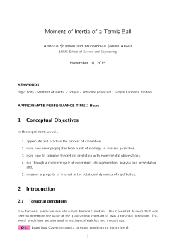 Moment of Inertia of a Tennis Ball