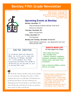 Bentley Fifth Grade Newsletter - New Lenox School District 122