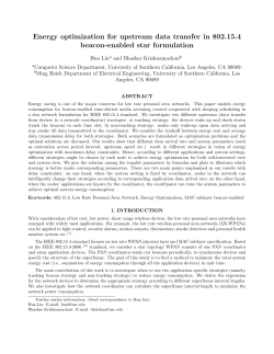 Energy Optimization for Upstream in 802.15.4 Beacon