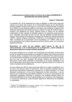 La Democracia en Am&eacute;rica Latina y el Futuro de la Utop&iacute;a