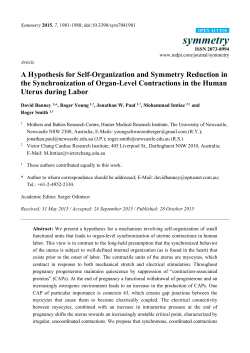 A Hypothesis for Self-Organization and Symmetry Reduction in the