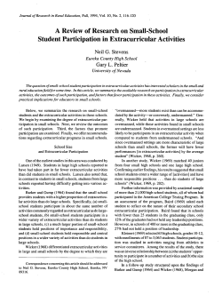 A Review of Research on Small-School Student Participation in