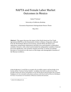 NAFTA and Female Labor Market Outcomes in Mexico
