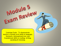 Module 5 Exam Review