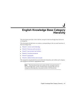 English Knowledge Base Category Hierarchy