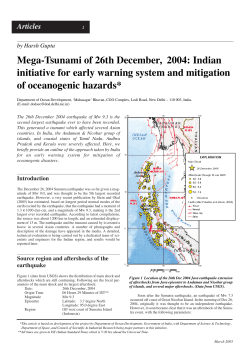 Mega-Tsunami of 26th December, 2004: Indian initiative for early