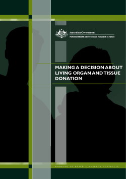 making a decision about living organ and tissue donation