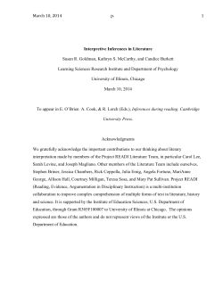 Interpretive inferences in literature