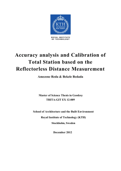 Accuracy analysis and Calibration of Total Station based on