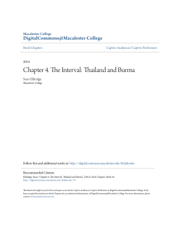 Chapter 4. The Interval: Thailand and Burma