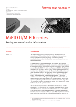 Trading Venues and Market Infrastructure