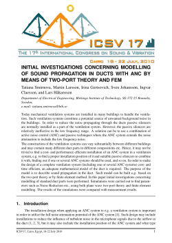 initial investigations concerning modelling of sound