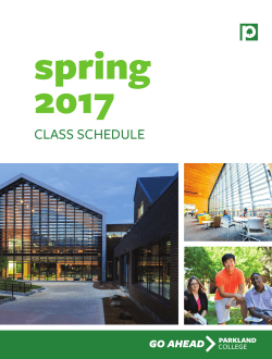 Spring 2017 Credit Class Schedule